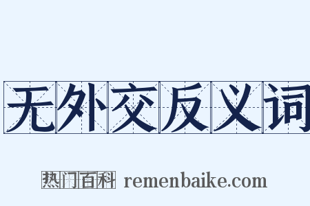 无外交反义词是什么意思的图片